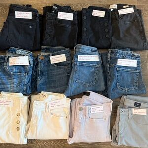 Sizes: 25-28 Including brands like: Frame, JBrand, Vince, AG, Rag&Bone and Paige